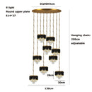 Crystal Pendant Light Modern Luxury Chandelier for Dining Room Bedroom - Ljojo