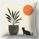 Ljojo Little Black Cat Pillowcase Set, 17.7" Sofa Pillowcase, Home Decor, Single-sided Print