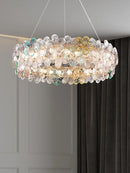 Modern Pink Glass Flower Pendant Light Chandelier by Ljojo - Luxury Bedroom Lighting Fixtures