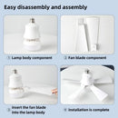 Ljojo 5-Leaf LED Ceiling Fan Light with Remote Control for Living Room