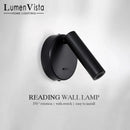 Ljojo LED Wall Lamp Rotating Reading Light for Bedroom Hotel Living Room