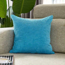 Blue Corduroy Cushion Cover 30x30cm - Ljojo Home Decor Pillowcase