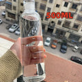 Ljojo 1000ml Glass Water Bottle with Time Marker Cover for
Water Drink and Outdoor, Transparent Large Capacity Bottle