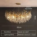 Crystal Gold LED Chandelier: Luxury Living Room Pendant Lamps by Ljojo