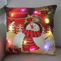 Ljojo LED Xmas Throw Pillows 18x18 inch - Cartoon Christmas Decoration