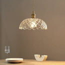 Ljojo Retro Restaurant Pendant Light Chandelier LED Lamp Glass Flower for Bedroom Living Room Hallway