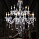European Gloss Crystal Led Chandelier for Living Room | Interior Lighting Amber Decoration | Ljojo