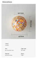Ljojo Luxury Glass Ball Wall Lights - Colorful LED G4 Lamps