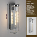 Nordic Glass Wall Lamp LED Fixture Stylish Lighting for Bedroom Living Room - Ljojo