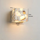 Ljojo LED Wall Lamps with Yellow Stone Lampshade for Indoor Lighting