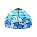 Blue Baroque 12-Inch Stained Glass Lampshade Replacement for Torchiere Floor Lamp - Ljojo