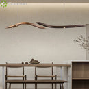 Ljojo Industrial Minimalist Wooden Creative LED Pendant Lights Chandelier for Home Decoration