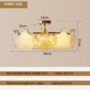 Ljojo Modern Glass LED Chandelier: Creative French Design for Living Dining Room Decor