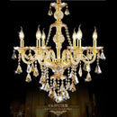 European Gloss Crystal Led Chandelier for Living Room | Interior Lighting Amber Decoration | Ljojo
