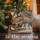 Christmas Scenes Pillow Covers by Ljojo - Festive Prints for Sofa, Bedroom, Car