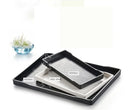 Ljojo Melamine European Rectangle Plate Set Glossy Wood Grain Finish