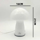 French Cream Style Cute Mushroom Glass Table Lamp for Girls Bedroom Bedside by Ljojo