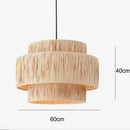Large Japanese Woven Rattan Pendant Light for Wabi Sabi Restaurant Ljojo