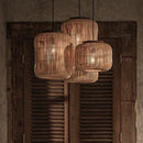 Bamboo Wood Pendant Light Chandelier for Dining Room Kitchen | Ljojo Vintage Indoor Lighting