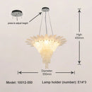 French Designer Crystal Chandelier Adjustable Height Modern Ceiling Light Fixture by Ljojo for Living & Dining Room