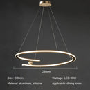 Nordic Simple Gold Ring LED Pendant Light for Living Room | Ljojo Chandelier Lighting