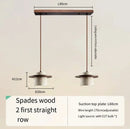 European Vintage Stone Pendant Light LED Walnut Travertine Hanging Lamp by Ljojo