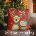 Christmas-themed Cartoon Pillow Covers for Sofa, Bedroom, Car by Ljojo