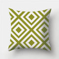 Army Green Geometric Printed Pillowcase by Ljojo for Living Room and Bedroom Decor