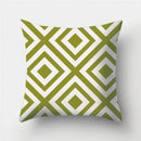 Army Green Geometric Printed Pillowcase by Ljojo for Living Room and Bedroom Decor