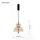 Nordic Glass Pendant Light Clear Gray Modern Hanging Lamp by Ljojo