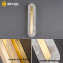 Ljojo Luxury Marble Wall Light: Modern Copper Gold Sconce LED Fixture
