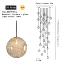 LED Staircase Chandelier Modern Glass Hollow Sphere Ljojo