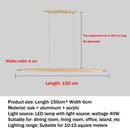 Ljojo LED Wooden Pendant Light for Kitchen Office Bar Dining Room