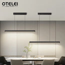 Ljojo LED Dining Pendant Light: Modern Strip Design for Home Office Kitchen Bar Decor