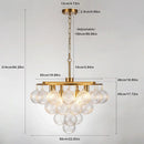 Ljojo Tiered Bubble Chandelier Led Pendant Light Modern Luxury Glass Ball Hanging Lamp