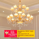 European Jade Lamp Crystal Pendant Lights French LED for Luxury Grand Hotel Staircase by Ljojo