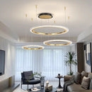Nordic Ring Chandelier Optional Dimmable Minimalist Decor Fixture by Ljojo