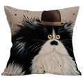 Cat Linen Cushion Cover by Ljojo - Home Decor Pillowcase 45*45cm