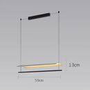 Ljojo Modern Acrylic LED Pendant Light for Dining Room | Long Strip Chandelier with Minimalist Design