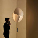 Japanese Fabric Pendant Lamp Handmade Wabi Sabi Light by Ljojo