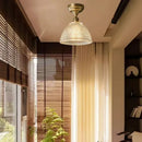 Italian LED Decor Ceiling Light Fashion High-end Copper Ceramic Glass Home Lamp Bar Bedroom Foyer Lighting Fixtures - Ljojo