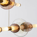 Ljojo Luna Glass Tube Chandelier LED Lamp - Modern Italian Design for Bedroom and Living Room