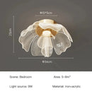 LED Ceiling Light Flower Design Acrylic Lamp Luxury Gold Interior Lighting for Study Bedroom Hallway by Ljojo