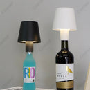 Ljojo LED Wine Bottle Table Lamp: Portable, Rechargeable Night Light for Bar and Cafe