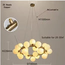 Glass Bubble Chandelier Suspension Pendant Lamp Hanging Light for Bedroom Dining Living Room by Ljojo