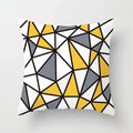 Geometric Black Yellow Cushion Covers - Ljojo Modern 18" Throw Pillow Case