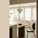 Ljojo Milk Glass Chandelier: Retro Luxury Pendant Lamp for Kitchen, Hotel, and Home Decor