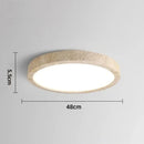 Wabi Sabi Yellow Travertine Ceiling Lamp by Ljojo - Natural Stone Circular Light