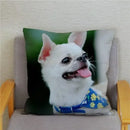 Chihuahua Dog Printed Cushion Cover by Ljojo for Home Decor
