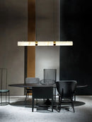 Ljojo Marble Dining Table Pendant Light - Designer Long Strip Lighting Fixture
